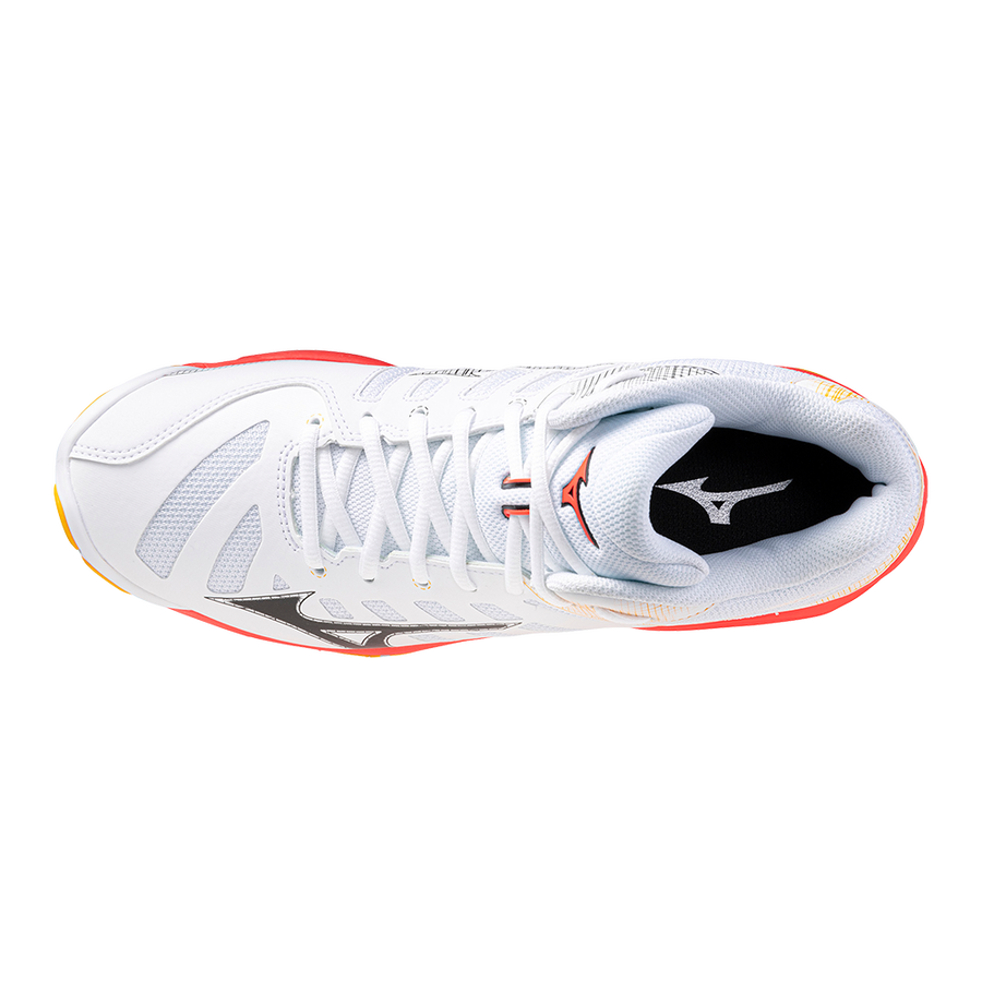 Mizuno WAVE VOLTAGE 2 MID White/Fiery Coral 2/Citrus